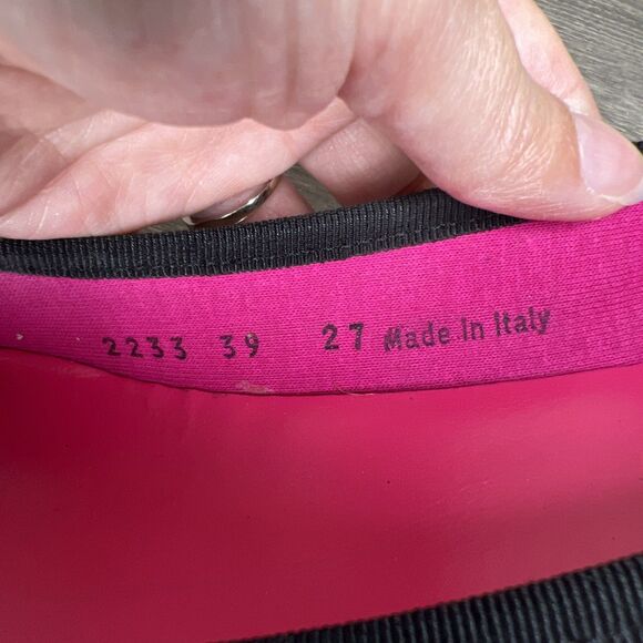 Ferca 81 Ballet Style Wedge Shoes Size EU 39 US 8.5 Ivory Black Patent Cap Italy - Picture 9 of 11